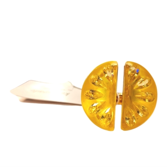 New Kate Spade Cocktail Ring Tutti Fruity Statement Ring Size 6 Lemon Ring - Picture 11 of 12